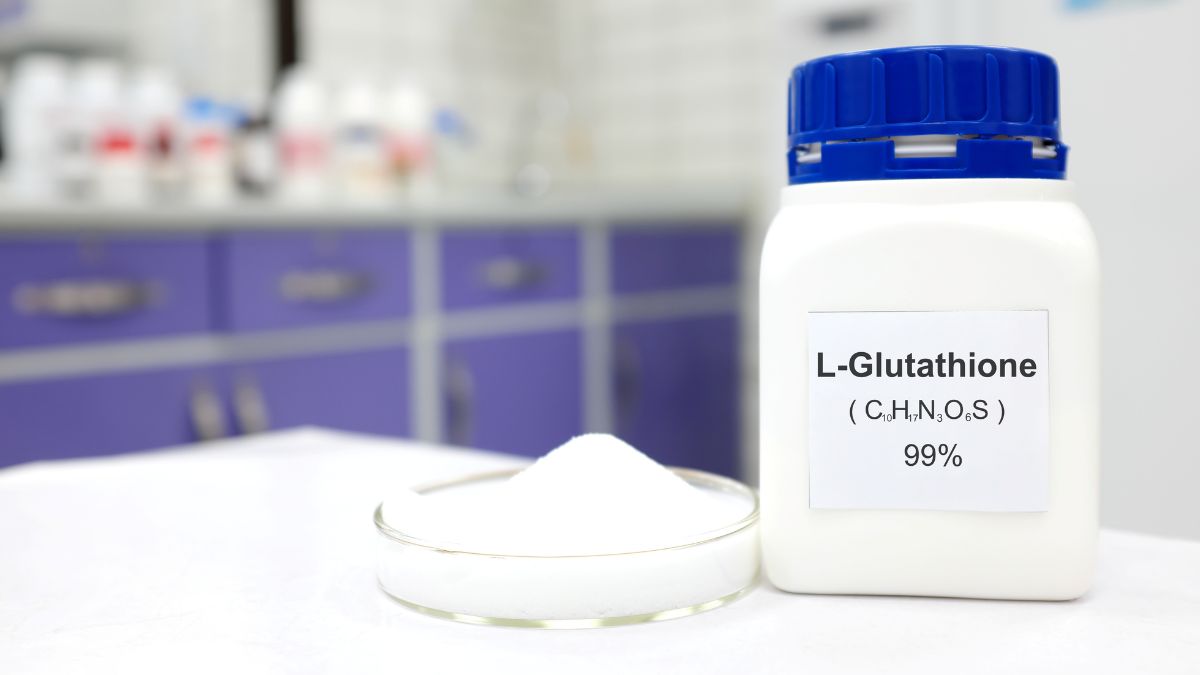 pot de compléments de glutathion