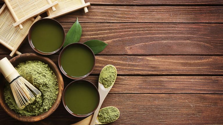bols de the matcha vert