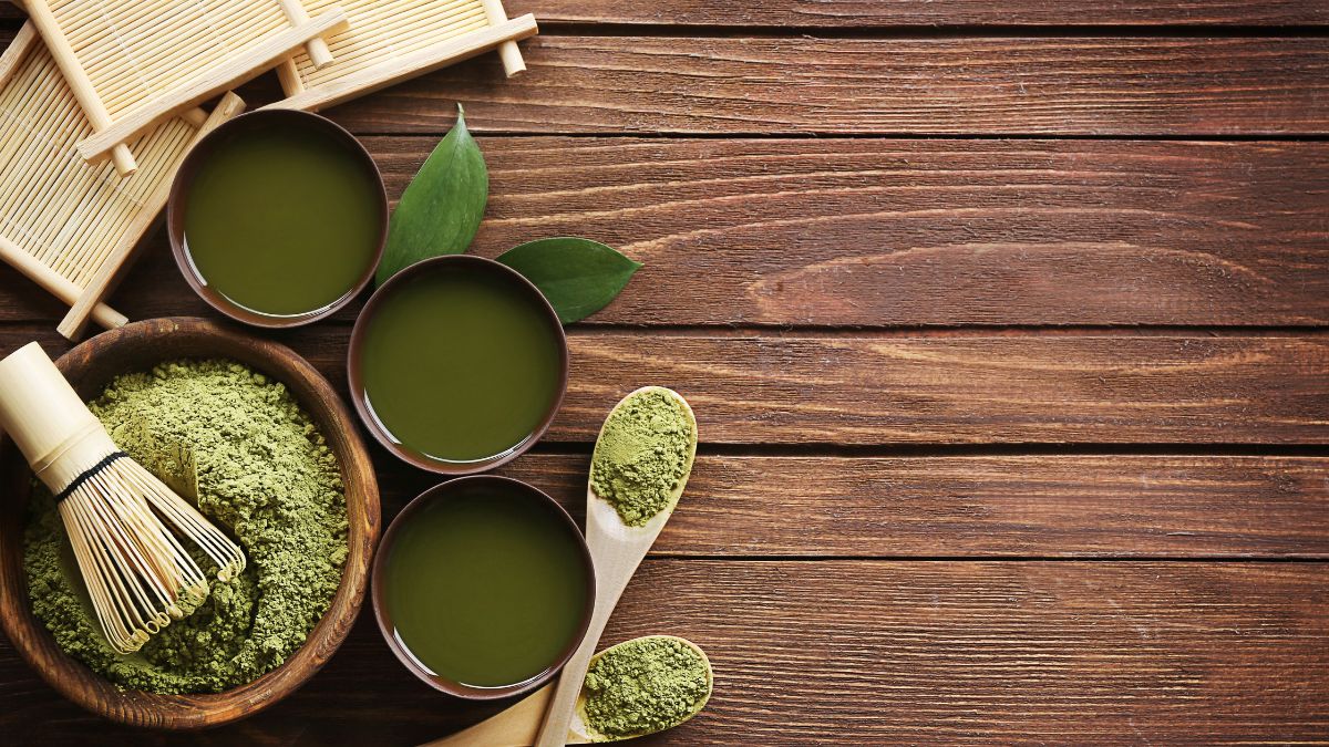 bols de the matcha vert